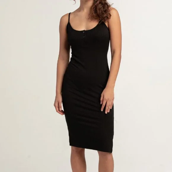 RSQ | Dresses | Nwot Rsq Womens Knit Bodycon Midi Dress Black Large |  Poshmark